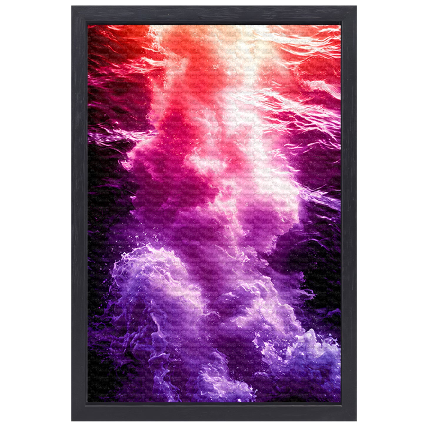 Abstracte kleurrijke golfkunst voor modern interieur canvas met baklijst