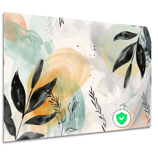 Natuurlijke Elegantie in Abstracte Aquarel poster