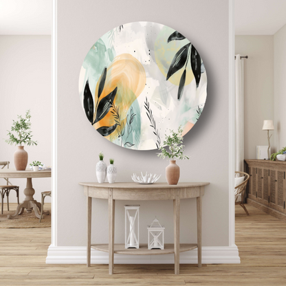 Natuurlijke Elegantie in Abstracte Aquarel forex muurcirkel