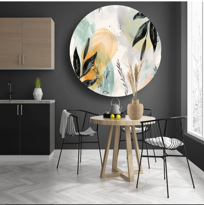 Natuurlijke Elegantie in Abstracte Aquarel forex muurcirkel