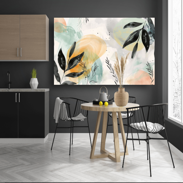 Natuurlijke Elegantie in Abstracte Aquarel canvas