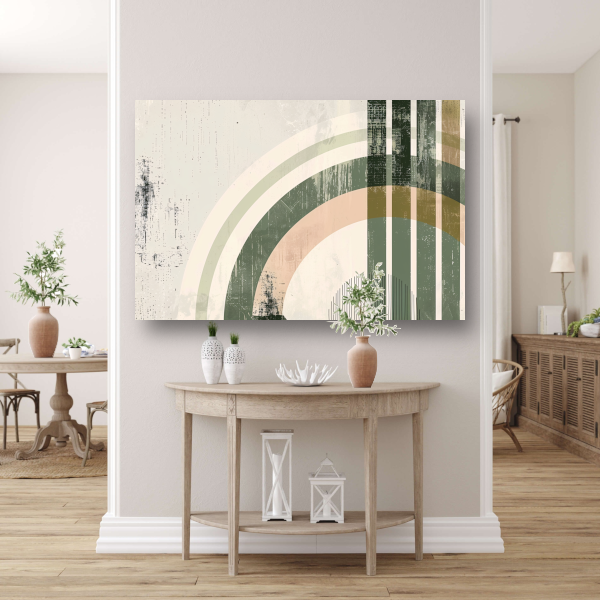 Monochrome Bogen en Lijnen in Harmonie canvas