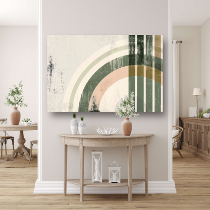 Monochrome Bogen en Lijnen in Harmonie poster