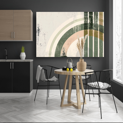 Monochrome Bogen en Lijnen in Harmonie poster