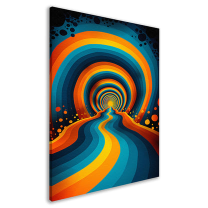 Psychedelische Tunnel in Levendige Kleuren canvas