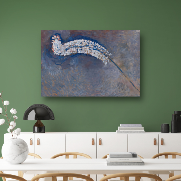 Vossestaart lelie - Piet Mondriaan canvas met baklijst