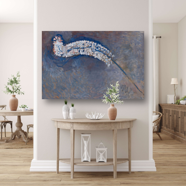 Vossestaart lelie - Piet Mondriaan canvas met baklijst