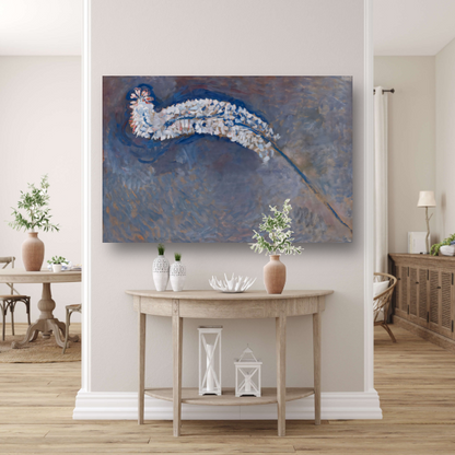 Vossestaart lelie - Piet Mondriaan canvas met baklijst
