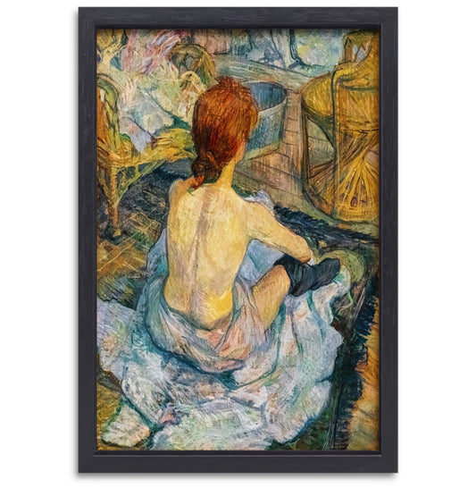 Roodharige - Henri de Toulouse-Lautrec canvas met baklijst