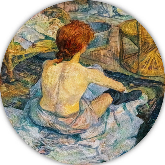 Roodharige - Henri de Toulouse-Lautrec aluminium muurcirkel