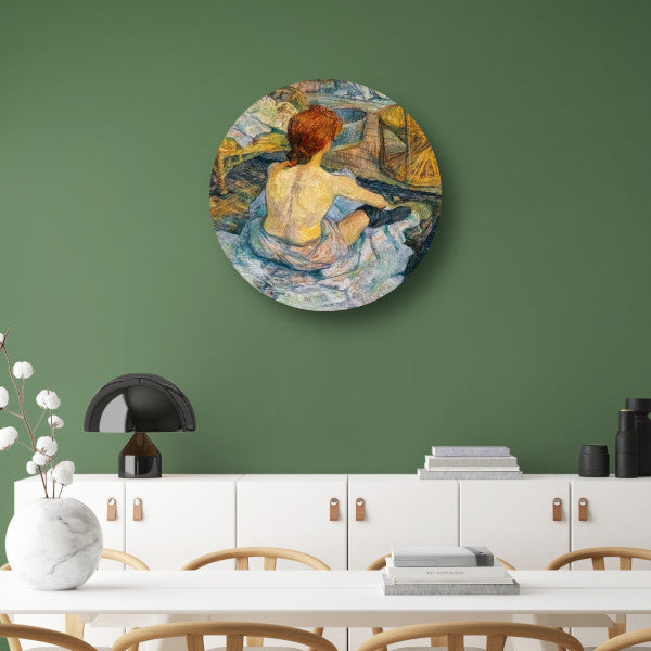 Roodharige - Henri de Toulouse-Lautrec aluminium muurcirkel