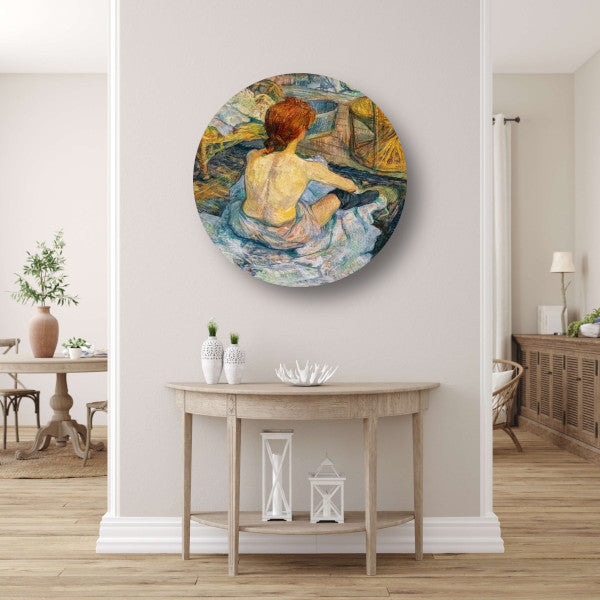 Roodharige - Henri de Toulouse-Lautrec aluminium muurcirkel