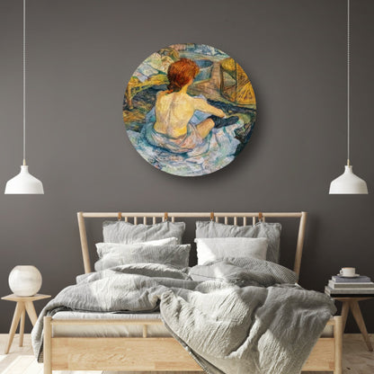 Roodharige - Henri de Toulouse-Lautrec aluminium muurcirkel