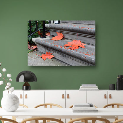 Minimalistisch Herfstbladeren canvas