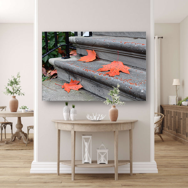 Minimalistisch Herfstbladeren canvas