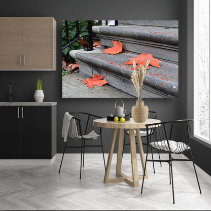 Minimalistisch Herfstbladeren canvas