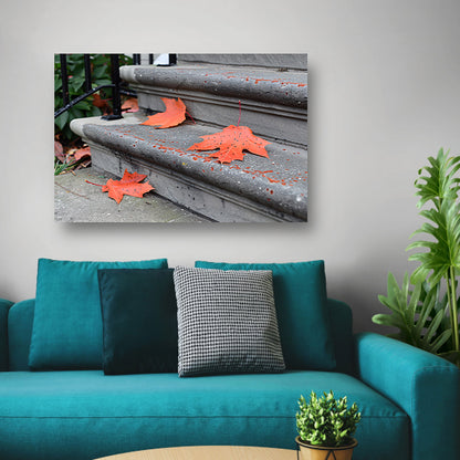 Minimalistisch Herfstbladeren canvas