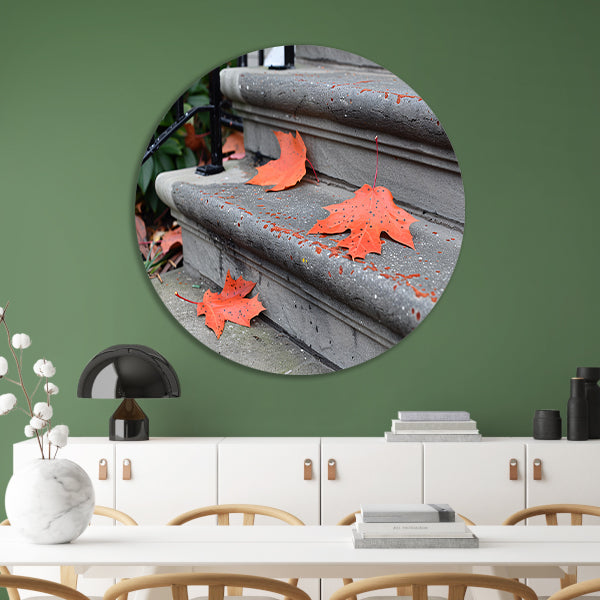 Minimalistisch Herfstbladeren forex muurcirkel