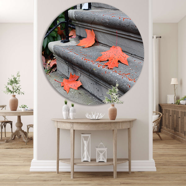Minimalistisch Herfstbladeren forex muurcirkel