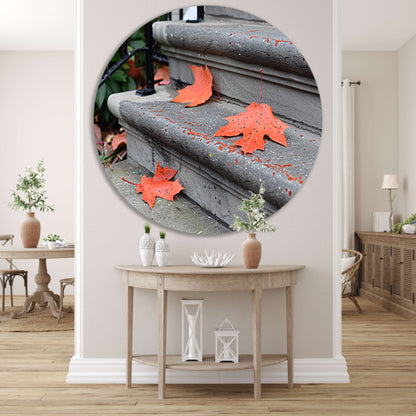 Minimalistisch Herfstbladeren forex muurcirkel