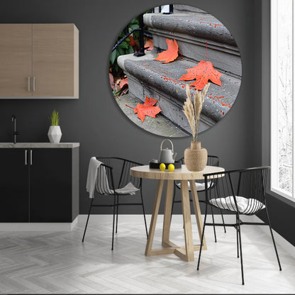 Minimalistisch Herfstbladeren forex muurcirkel