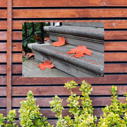 Minimalistisch Herfstbladeren tuinposter