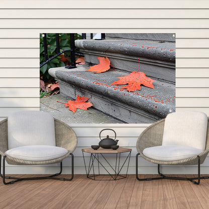 Minimalistisch Herfstbladeren tuinposter