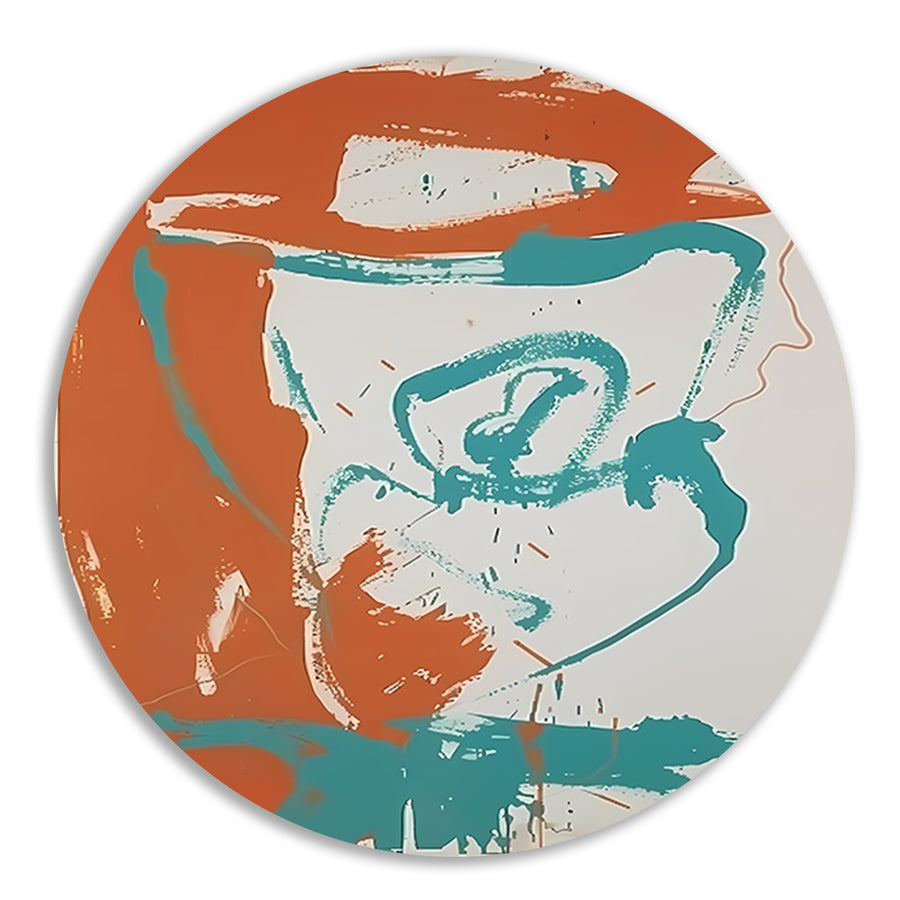 Abstract schilderij van arend met lijnen forex muurcirkel