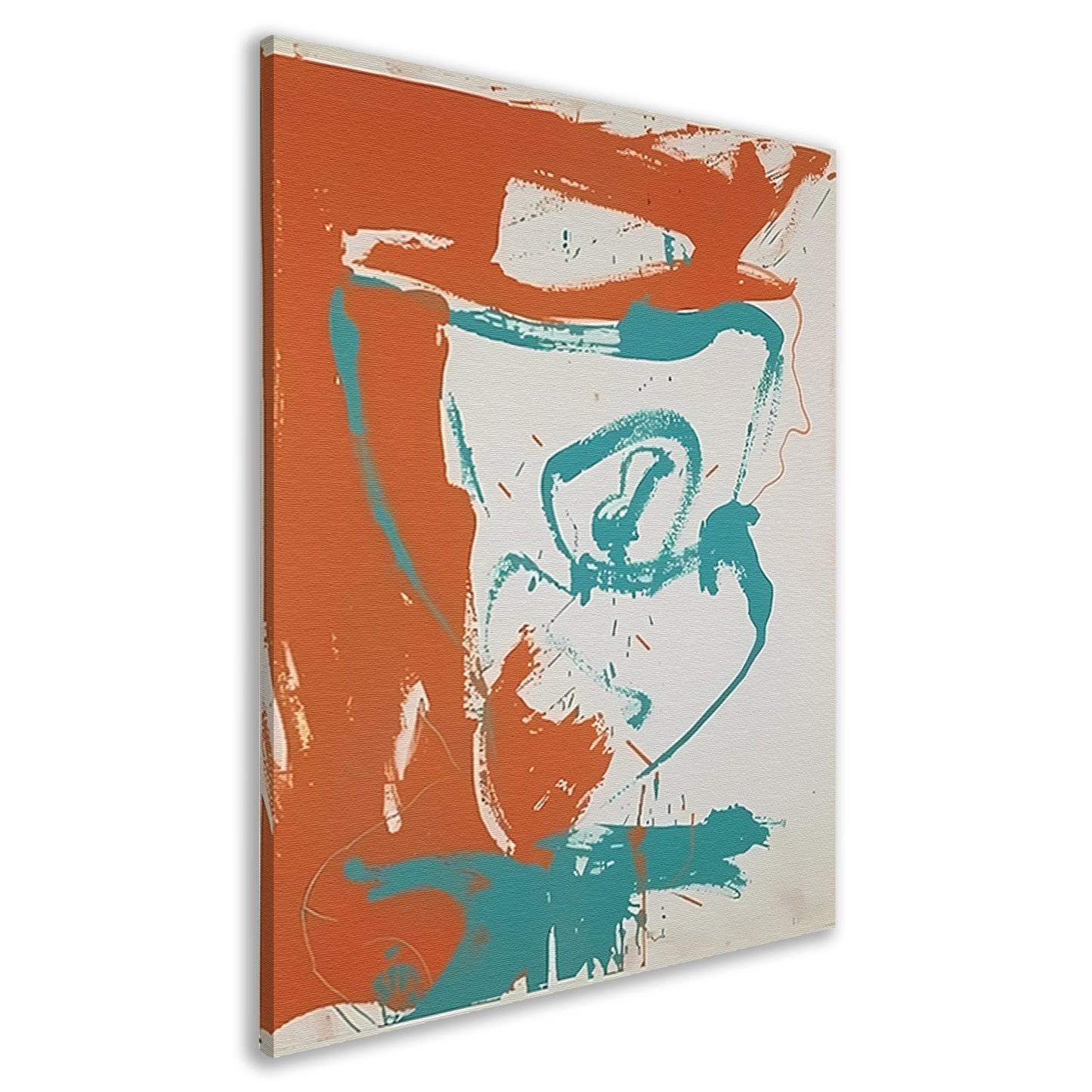 Abstract schilderij van arend met lijnen canvas