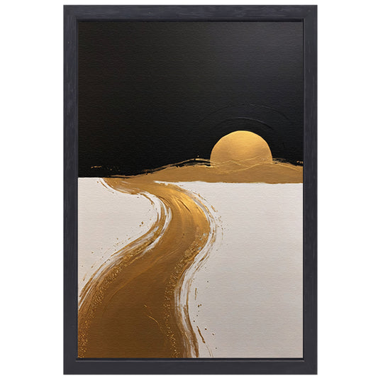 Golden Path to Sunset Horizon canvas met baklijst