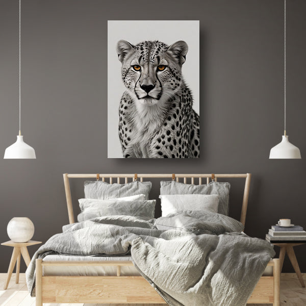 De doordringende blik van een cheeta canvas