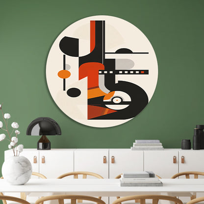 Abstract Compositie met Vormen en Kleuren forex muurcirkel