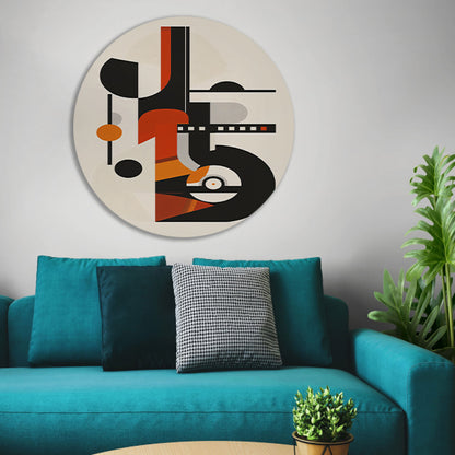 Abstract Compositie met Vormen en Kleuren forex muurcirkel