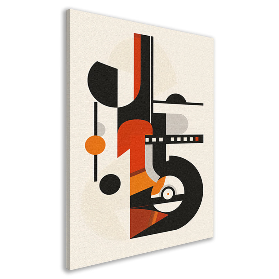 Abstract Compositie met Vormen en Kleuren canvas