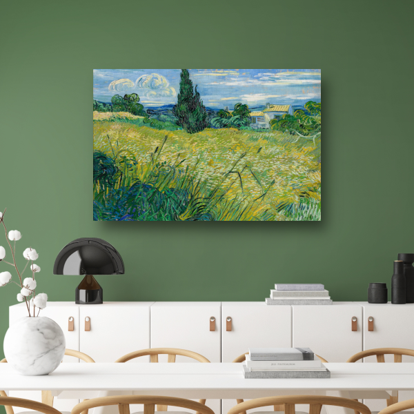 Groen Tarweveld met Cipres - Vincent van Gogh canvas