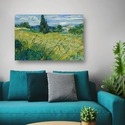 Groen Tarweveld met Cipres - Vincent van Gogh canvas