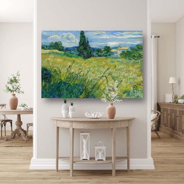 Groen Tarweveld met Cipres - Vincent van Gogh poster