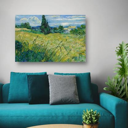 Groen Tarweveld met Cipres - Vincent van Gogh poster