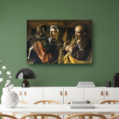De ontkenning van Sint-Pieter - Caravaggio poster