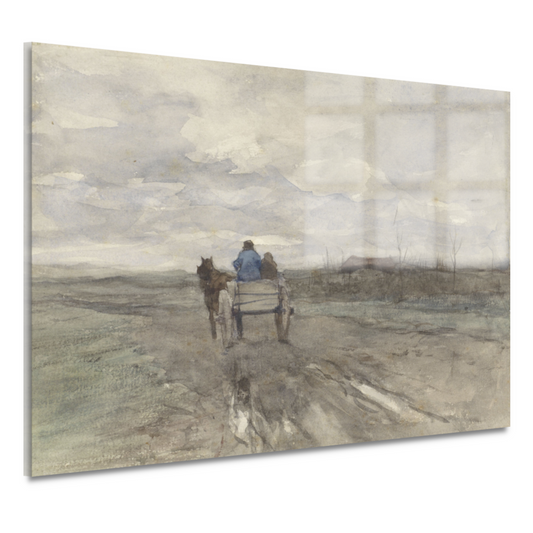 Boerenkar op een landweg - Anton Mauve acrylglas