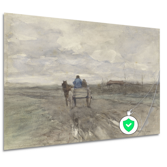 Boerenkar op een landweg - Anton Mauve poster