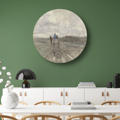 Boerenkar op een landweg - Anton Mauve forex muurcirkel