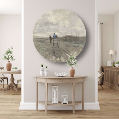 Boerenkar op een landweg - Anton Mauve forex muurcirkel