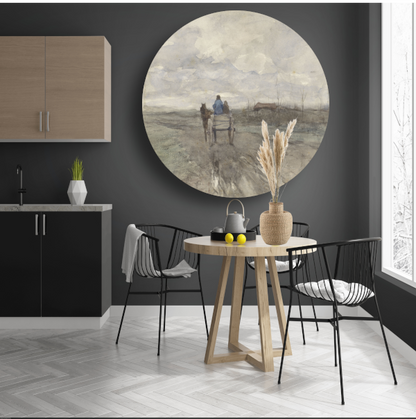 Boerenkar op een landweg - Anton Mauve forex muurcirkel