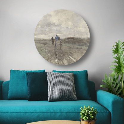 Boerenkar op een landweg - Anton Mauve forex muurcirkel