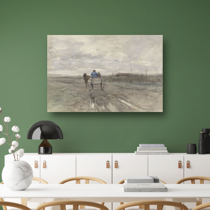 Boerenkar op een landweg - Anton Mauve poster