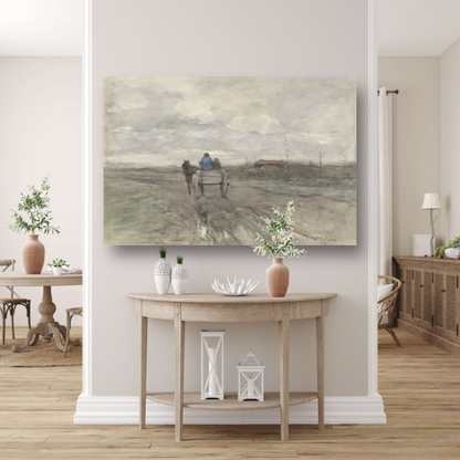 Boerenkar op een landweg - Anton Mauve acrylglas