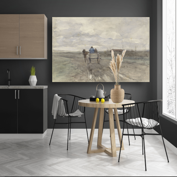 Boerenkar op een landweg - Anton Mauve acrylglas