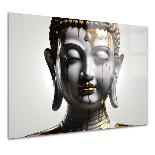 Stijlvolle Gouden Boeddha in Modern Ontwerp acrylglas