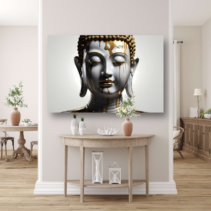 Stijlvolle Gouden Boeddha in Modern Ontwerp canvas